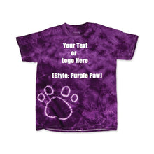 Load image into Gallery viewer, Custom Designed Personalized Tie Dye Paw T-shirts