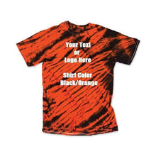 Load image into Gallery viewer, Custom Designed Personalized Tie Dye Tiger Stripe T-shirts