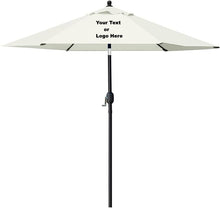 Load image into Gallery viewer, Custom Personalized Sturdy 7.5 ft Shade Vented Patio Umbrella Aluminum Poles with Polyester Canopy Portable for Beach Outdoor UV Protection