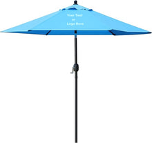 Load image into Gallery viewer, Custom Personalized Sturdy 7.5 ft Shade Vented Patio Umbrella Aluminum Poles with Polyester Canopy Portable for Beach Outdoor UV Protection