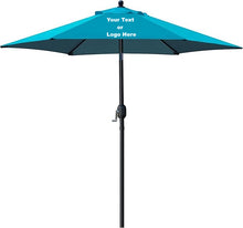 Load image into Gallery viewer, Custom Personalized Sturdy 7.5 ft Shade Vented Patio Umbrella Aluminum Poles with Polyester Canopy Portable for Beach Outdoor UV Protection