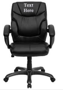 Custom Designed Overstuffed Executive Office Chair With Your Personalized Name & Graphic