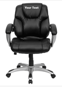 Custom Designed Swivel Executive Office Chair With Your Personalized Name & Graphic