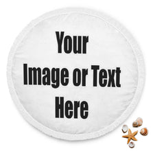 Load image into Gallery viewer, Personalized Circle Beach Blanket with Full Color Artwork, Photo or Logo