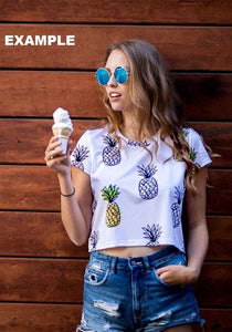 Your Personal Design All Over Your Crop Tee