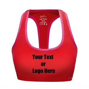 Custom Personalized Designed Workout Sports Bra Removeable Pads Raceback Medium Support Yoga Bras