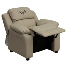 Load image into Gallery viewer, Custom Designed Kids Recliner with Storage Arms and Headrest With Your Personalized Name | DG Custom Graphics