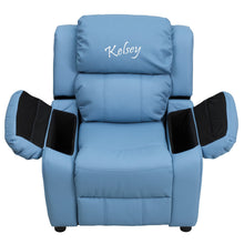 Load image into Gallery viewer, Custom Designed Kids Recliner with Storage Arms and Headrest With Your Personalized Name | DG Custom Graphics