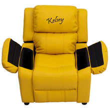 Load image into Gallery viewer, Custom Designed Kids Recliner with Storage Arms and Headrest With Your Personalized Name | DG Custom Graphics