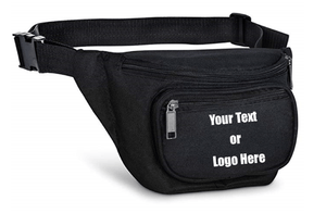 Custom Personalized 3 Zippered Compartments Adjustable Waste Sport Fanny Pack