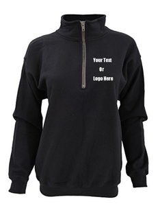 Custom Personalized Design Your Own Vintage 1/4 Zip Pull-Over Sweatshirt