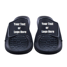 Load image into Gallery viewer, Custom designed athletic slides with your personal or business logo.