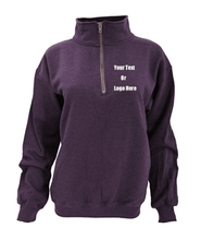 Load image into Gallery viewer, Custom Personalized Design Your Own Vintage 1/4 Zip Pull-Over Sweatshirt