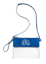 Load image into Gallery viewer, Custom Monogrammed or Personalized Purse/Clear Stadium Bag/Crossbody Bag/Stadium Purse | DG Custom Graphics