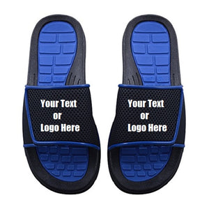 Custom designed athletic slides with your personal or business logo.