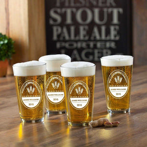 Personalized Pub Glass Set - Set of 4 | JDS