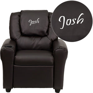 Custom Designed Kids Recliner with Cup Holder and Headrest With Your Personalized Name