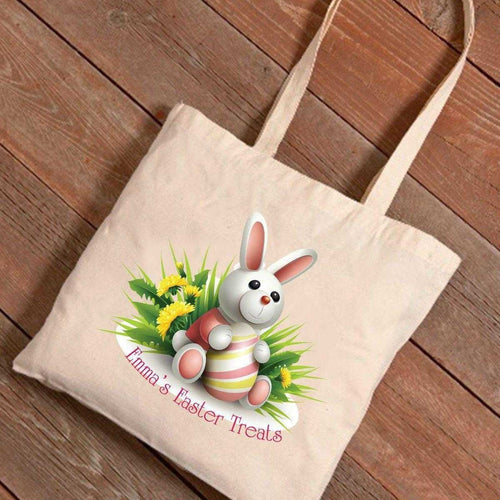 Personalized Easter Canvas Bag - Bunny Bouquet | JDS