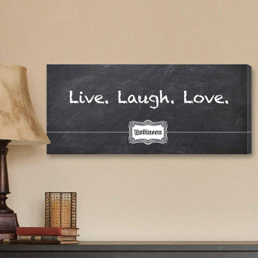 Personalized Canvas Sign - 3 L's Blackboard | JDS