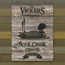 Load image into Gallery viewer, Personalized Weathered Wood Welcome to the Lake Canvas Sign | JDS