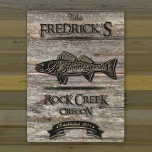 Load image into Gallery viewer, Personalized Weathered Wood Welcome to the Lake Canvas Sign | JDS