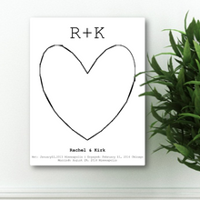 Load image into Gallery viewer, &quot;Our Story&quot; Personalized Couples Canvas Signs | JDS