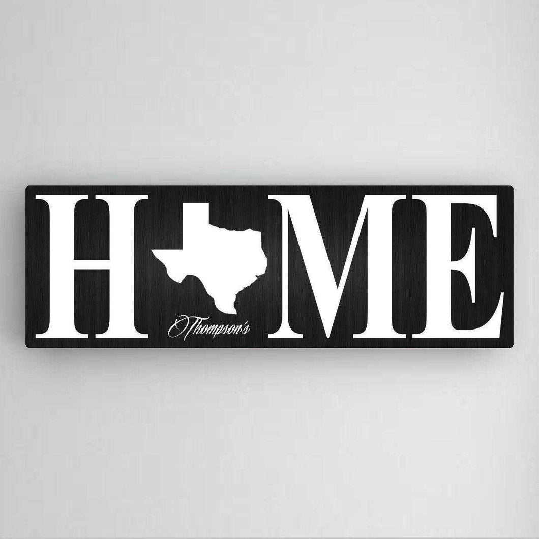 Personalized Home State Canvas Sign | JDS