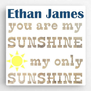 Personalized Boy Canvas Sign-Sunshine | JDS