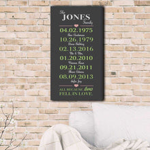 Load image into Gallery viewer, Personalized All Because Two Fell In Love Canvas Print | JDS