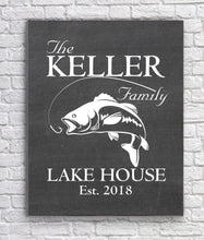 Load image into Gallery viewer, Personalized Lake House Canvas Sign | JDS