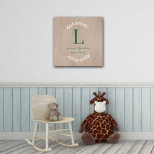 Load image into Gallery viewer, Personalized Baby&#39;s Monogram Vine 18&quot; x 18&quot; Canvas | JDS