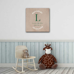 Personalized Baby's Monogram Vine 18" x 18" Canvas | JDS