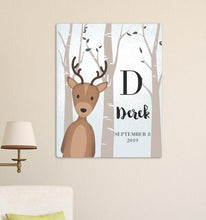 Load image into Gallery viewer, Personalized Woodland Animal Canvas 18&quot;x24&quot; | JDS