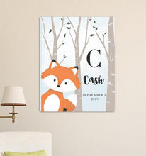 Load image into Gallery viewer, Personalized Woodland Animal Canvas 18&quot;x24&quot; | JDS