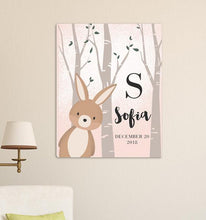 Load image into Gallery viewer, Personalized Woodland Animal Canvas 18&quot;x24&quot; | JDS