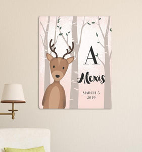 Personalized Woodland Animal Canvas 18"x24" | JDS