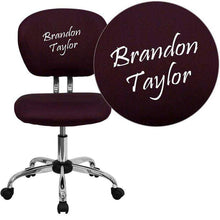 Load image into Gallery viewer, Custom Designed Mid-Back Mesh Swivel Task Chair with Chrome Base With Your Personalized Name