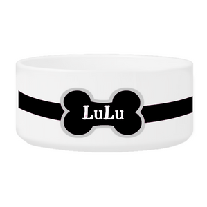 Personalized Large Dog Bowl - Colorful Bones | JDS