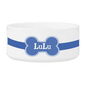 Personalized Large Dog Bowl - Colorful Bones | JDS