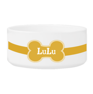 Personalized Large Dog Bowl - Colorful Bones | JDS