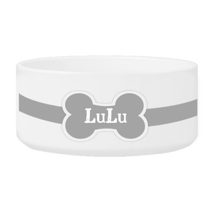 Personalized Large Dog Bowl - Colorful Bones | JDS