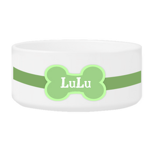 Personalized Large Dog Bowl - Colorful Bones | JDS