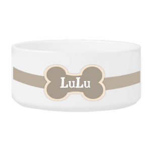 Personalized Large Dog Bowl - Colorful Bones | JDS