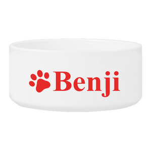 Personalized Large Dog Bowl - Happy Paws | JDS