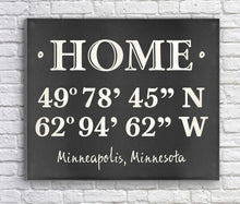 Load image into Gallery viewer, Personalized Home Coordinates Canvas Print | JDS