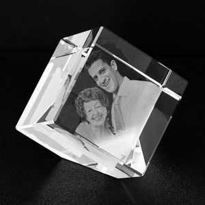 Personalized Crystal-Cut Corner Cube | teelaunch