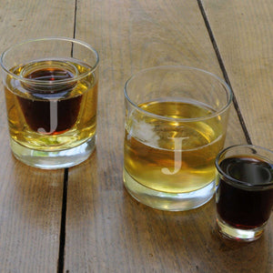 Lowball Glass Set - 2 Shot Glasses - Personalized - Groomsmen | JDS