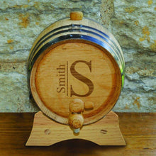 Load image into Gallery viewer, Personalized Whiskey Barrel - Monogrammed Oak Barrel - 2 Liter | JDS