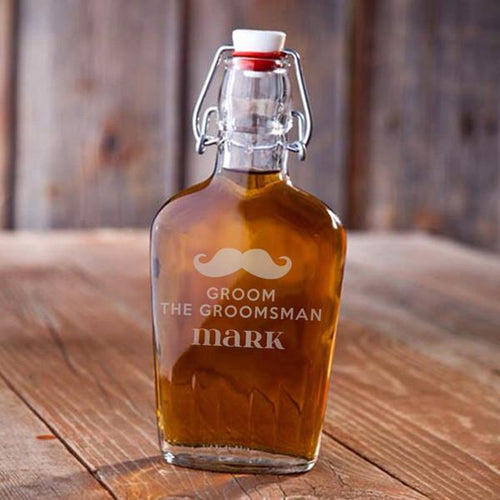 Personalized Glass Flask - Groomsman | JDS