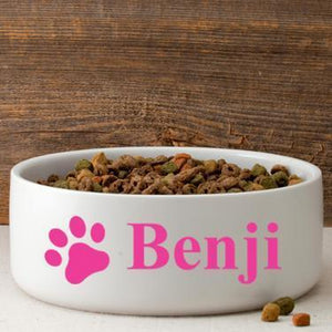 Personalized Large Dog Bowl - Happy Paws | JDS